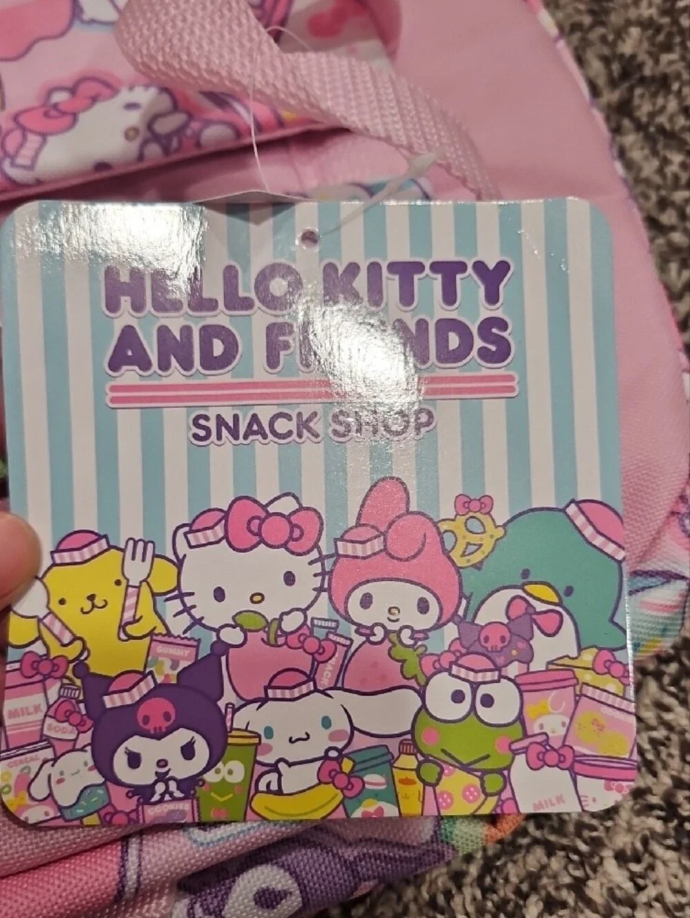 Hello Kitty Pastel Pink Kids Backpack with Character Snacks Print